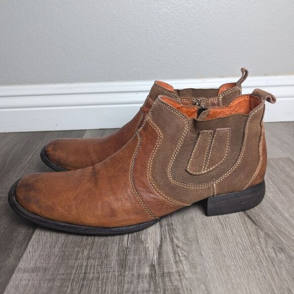 Robert Wayne Brown Leather Boots - Picture 3 of 8